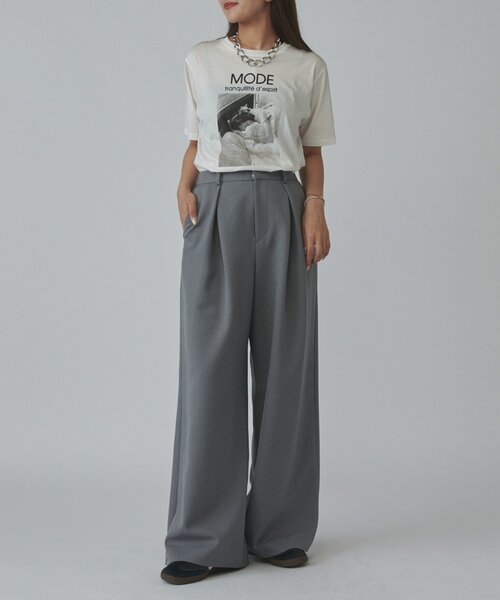 mi-企画】タックワイドパンツ（スラックス）｜Lui's（ルイス）の