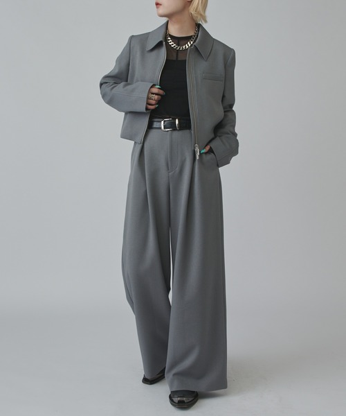 Lui's（ルイス）の「【mi-企画】タックワイドパンツ（スラックス