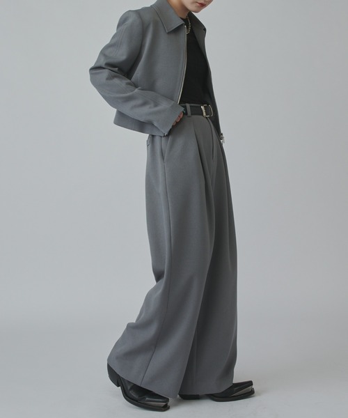 Lui's（ルイス）の「【mi-企画】タックワイドパンツ（スラックス・レディース・ブラック/グレー・S/M）」の21枚目の写真