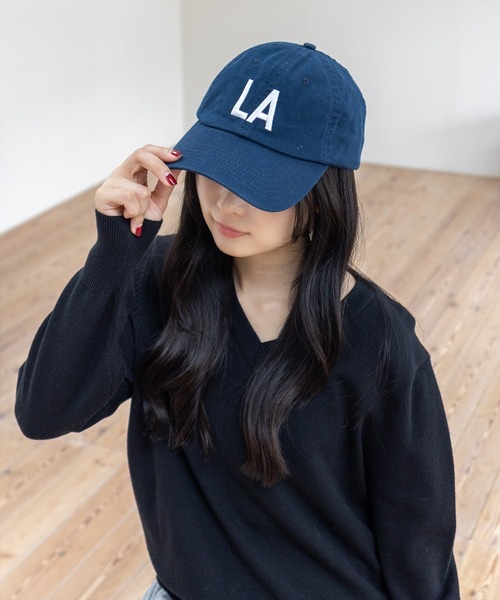 clear（クリア）の「LA刺繍キャップ[着回し力抜群 大人 カジュアル]≪SS新作≫（キャップ・レディース・ネイビー/グレー/アイボリー・F）」の3枚目の写真
