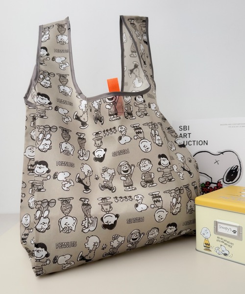 セール】6D25 【PEANUTS】スヌーピーエコバッグ コンパクト
