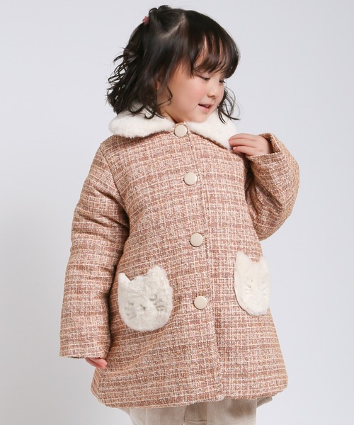 セール】ねこポケットツイードコート（ダウンジャケット/コート）｜la