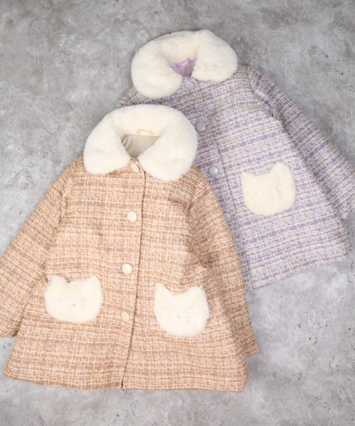 セール】ねこポケットツイードコート（ダウンジャケット/コート）｜la