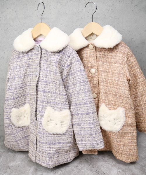 セール】ねこポケットツイードコート（ダウンジャケット/コート）｜la