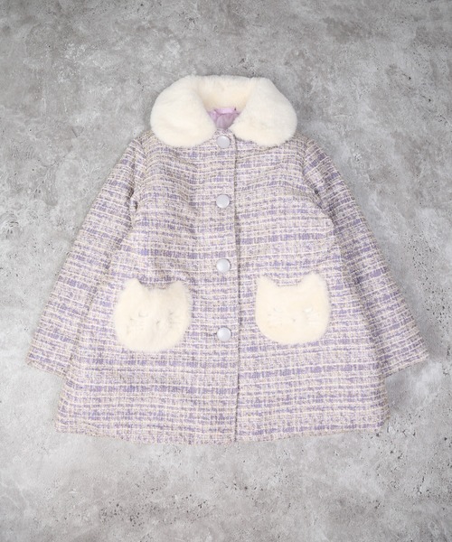 セール】ねこポケットツイードコート（ダウンジャケット/コート）｜la