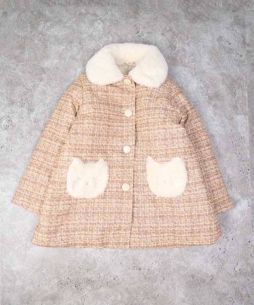 セール】ねこポケットツイードコート（ダウンジャケット/コート）｜la