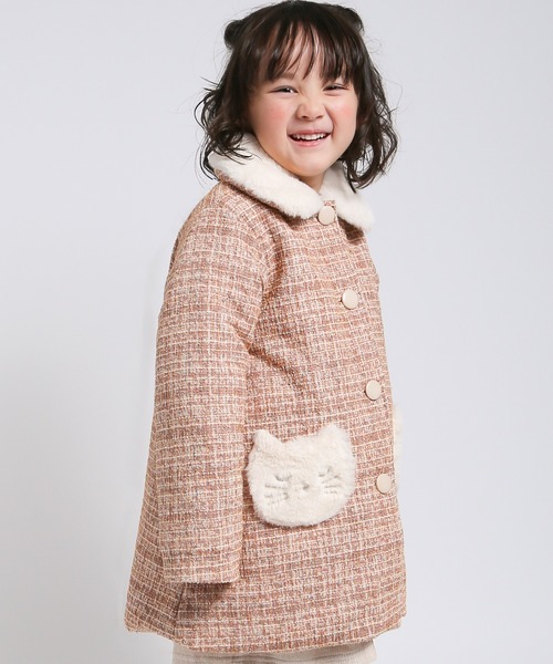 セール】ねこポケットツイードコート（ダウンジャケット/コート）｜la