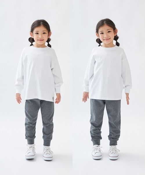 devirock（デビロック）の「ウルトラストレッチ 裾リブパンツ(綿95%やわらかタッチ)（スウェットパンツ・キッズ・グレイッシュベージュ/カーキ/ブラック/グレー系その他/パープル系その他/グリーン系その他/ネイビー/ブルー系その他・150cm/160cm/80ｃｍ/90cm/100cm/110cm/120cm/130cm/140cm）」の17枚目の写真