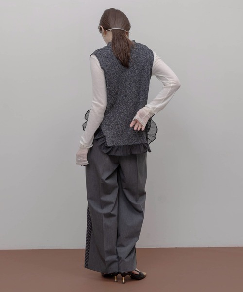 Eimee Law フリル ヘム ニット ジレ ベスト フリルヘムラメニットジレ Eimee Law│Eimee Law & LHELBIE 公式