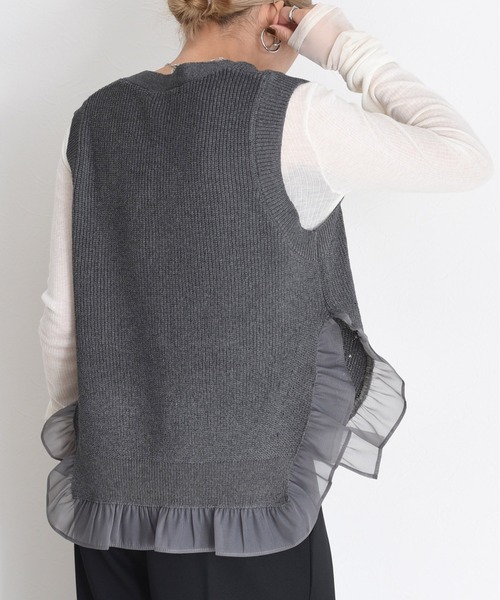 フリルヘムラメニットジレ（ベスト）｜Eimee Law（エイミーロウ）の