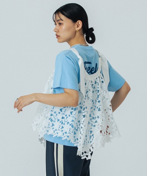 ROSE BUD(ローズバッド)の「LACE TOP(シャツ/ブラウス・レディース・ホワイト/ブラック・ONE SIZE)」の4枚目の写真