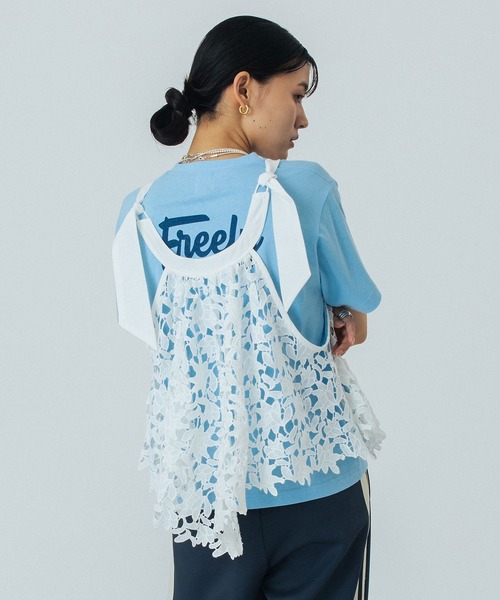 ROSE BUD(ローズバッド)の「LACE TOP(シャツ/ブラウス・レディース・ホワイト/ブラック・ONE SIZE)」の5枚目の写真