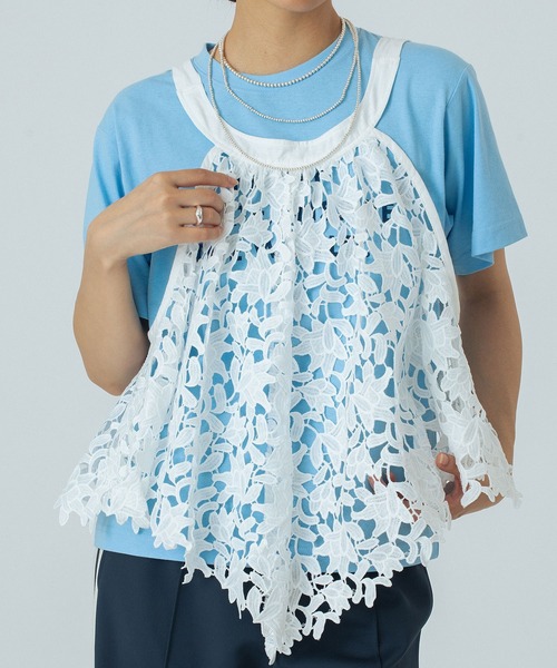 ROSE BUD(ローズバッド)の「LACE TOP(シャツ/ブラウス・レディース・ホワイト/ブラック・ONE SIZE)」の6枚目の写真