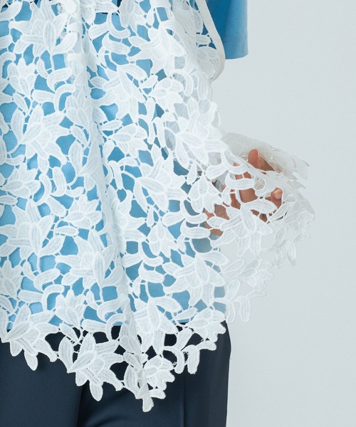 ROSE BUD(ローズバッド)の「LACE TOP(シャツ/ブラウス・レディース・ホワイト/ブラック・ONE SIZE)」の8枚目の写真