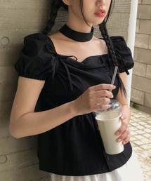 MAISON DE THERESE（メゾン ド テレーズ）の「パフスリーブリボンギャザーブラウス（シャツ/ブラウス）」