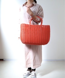 レディースのかごバッグ（オレンジ/橙色系）ファッション通販
