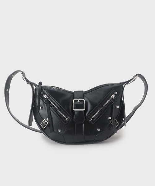 tk.TAKEO KIKUCHI（ティーケータケオキクチ）の「【FANCYシリーズ】スタッズクレセントショルダーバッグ（ショルダーバッグ・メンズ・ブラウン系その他/ブラック/ベージュ系/グレー系1・00）」の18枚目の写真