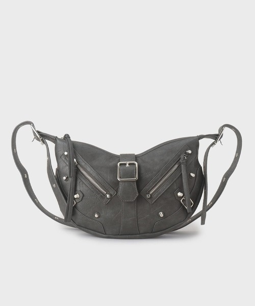 tk.TAKEO KIKUCHI（ティーケータケオキクチ）の「【FANCYシリーズ】スタッズクレセントショルダーバッグ（ショルダーバッグ・メンズ・ブラウン系その他/ブラック/ベージュ系/グレー系1・00）」の21枚目の写真