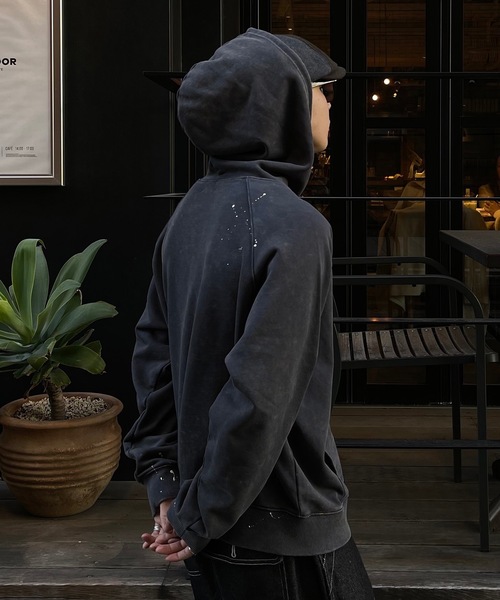 MandO（Auntie Rosa）（エムオー）の「ヴィンテージペイントカレッジロゴパーカー（パーカー・メンズ・チャコールグレー/ブラウン・LARGE/MEDIUM/SMALL）」の17枚目の写真