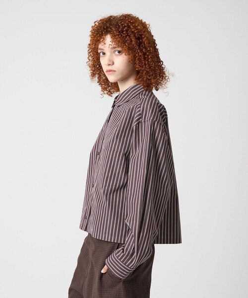 roku6ロクストライプシアーシャツ茶色B&Y united arrows roku6ロクストライプシアーシャツ茶色B&Y united arrows - メルカリ