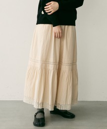 Crisp | タックデザインレースティアードスカート(スカート)