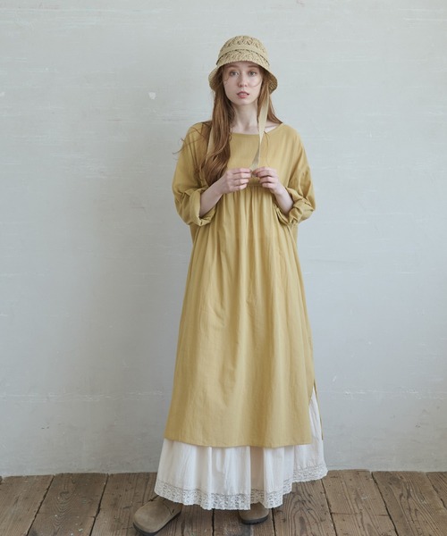 Crisp（クリスプ）の「タックデザインレースティアードスカート（スカート・レディース・アイボリー/ブラウン・FREE）」の22枚目の写真