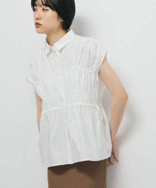 KBF（ケイビーエフ）の「スリーブレスシャーリングブラウス（シャツ/ブラウス・レディース・ブルー系その他/ホワイト系その他/オフホワイト・ONE）」の16枚目の写真