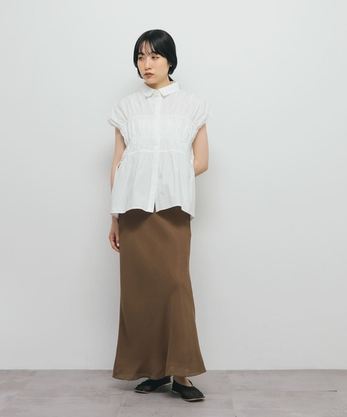 KBF（ケイビーエフ）の「スリーブレスシャーリングブラウス（シャツ/ブラウス・レディース・ブルー系その他/ホワイト系その他/オフホワイト・ONE）」の17枚目の写真