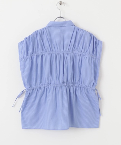 KBF（ケイビーエフ）の「スリーブレスシャーリングブラウス（シャツ/ブラウス・レディース・ブルー系その他/ホワイト系その他/オフホワイト・ONE）」の7枚目の写真