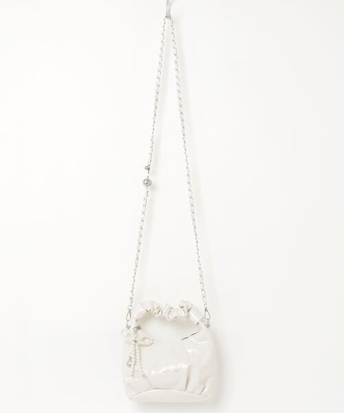 Per sist ence（パーシエンス）の「パールリボンチャーム付2WAYバッグ（ショルダーバッグ・レディース・ホワイト/レッド/ブラック/シルバー・ONE SIZE）」の18枚目の写真