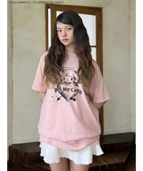 sanrio(サンリオ)の「【MY MELODY】GRAPHICAL TEE(Tシャツ/カットソー・レディース・ピンク/オフホワイト/ブラック・FREE)」の6枚目の写真