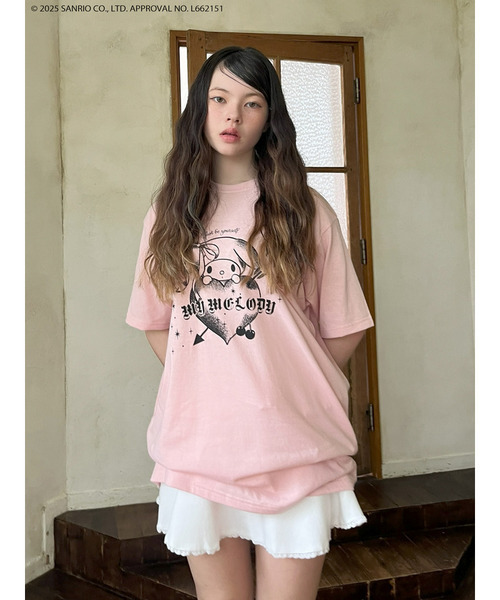 sanrio(サンリオ)の「【MY MELODY】GRAPHICAL TEE(Tシャツ/カットソー・レディース・ピンク/オフホワイト/ブラック・FREE)」の7枚目の写真
