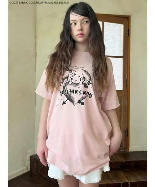 sanrio(サンリオ)の「【MY MELODY】GRAPHICAL TEE(Tシャツ/カットソー・レディース・ピンク/オフホワイト/ブラック・FREE)」の8枚目の写真
