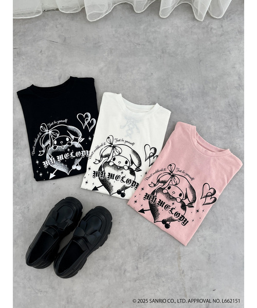 sanrio(サンリオ)の「【MY MELODY】GRAPHICAL TEE(Tシャツ/カットソー・レディース・ピンク/オフホワイト/ブラック・FREE)」の17枚目の写真