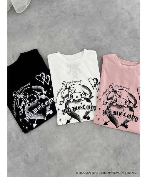 sanrio(サンリオ)の「【MY MELODY】GRAPHICAL TEE(Tシャツ/カットソー・レディース・ピンク/オフホワイト/ブラック・FREE)」の18枚目の写真