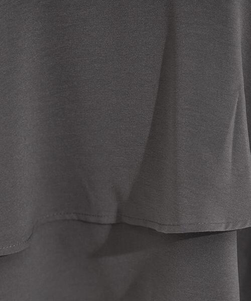 DRESKIP（ドレスキップ）の「【S-LL/セットアップ可/ひんやり】女性らしさ溢れる ティアードキャミソール（タンクトップ・レディース・ダークブラウン/ブルー/チャコールグレー・04/03/02/01）」の8枚目の写真