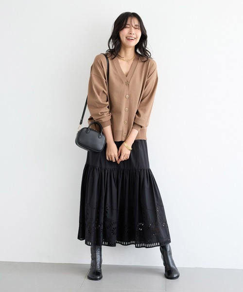 ☆バンヤードストーム☆ スカラップコットンレーススカート 黒 セール】BARNYARDSTORM / スカラップコットンレーススカート / ハンド