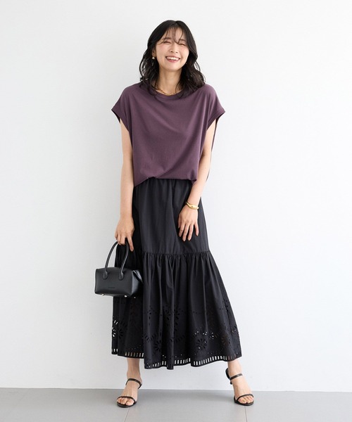 BARNYARDSTORM(バンヤードストーム)の「BARNYARDSTORM / スカラップコットンレーススカート / ハンドウォッシャブル(スカート・レディース・ブラック/ホワイト・FREE)」の18枚目の写真