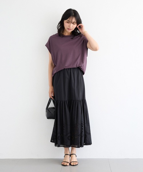 BARNYARDSTORM(バンヤードストーム)の「BARNYARDSTORM / スカラップコットンレーススカート / ハンドウォッシャブル(スカート・レディース・ブラック/ホワイト・FREE)」の20枚目の写真