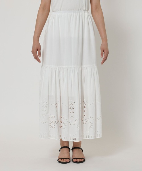 BARNYARDSTORM(バンヤードストーム)の「BARNYARDSTORM / スカラップコットンレーススカート / ハンドウォッシャブル(スカート・レディース・ブラック/ホワイト・FREE)」の11枚目の写真