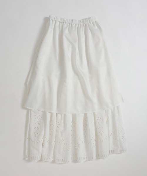 BARNYARDSTORM(バンヤードストーム)の「BARNYARDSTORM / スカラップコットンレーススカート / ハンドウォッシャブル(スカート・レディース・ブラック/ホワイト・FREE)」の9枚目の写真