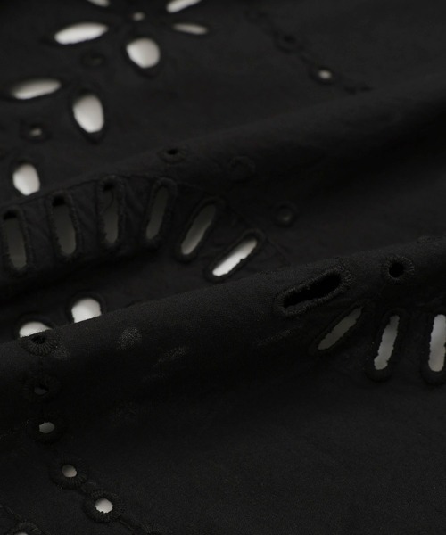 BARNYARDSTORM(バンヤードストーム)の「BARNYARDSTORM / スカラップコットンレーススカート / ハンドウォッシャブル(スカート・レディース・ブラック/ホワイト・FREE)」の10枚目の写真