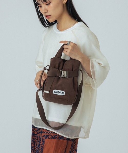 OUTDOOR PRODUCTS（アウトドアプロダクツ）の「【ブラウンROSE BUD別注カラー】(OUTDOOR)2WAY BELT SHOULDER BAG（トートバッグ・レディース・ブラック/ブラウン・ONE SIZE）」の18枚目の写真