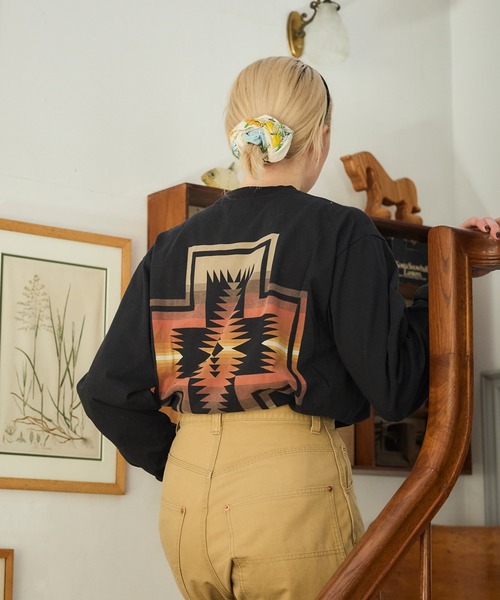 PENDLETON(ペンドルトン)の「PENDLETON/ペンドルトン バックプリント ロングスリーブ Tシャツ(Tシャツ/カットソー・メンズ・ホワイト/ブラック・MEDIUM/LARGE)」の12枚目の写真