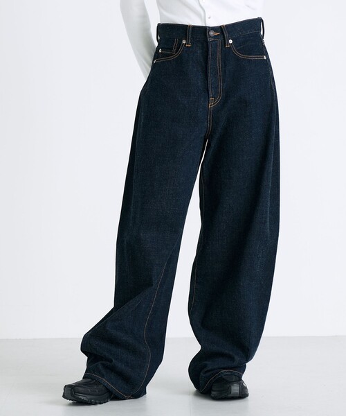 EDITION（エディション）の「ワンウオッシュエッセンシャルデニム バルーンパンツ（デニムパンツ・レディース・ネイビー・38/36/34）」の3枚目の写真