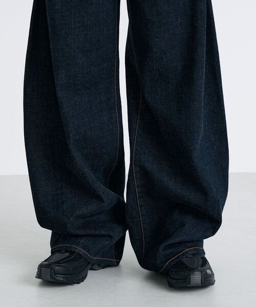 EDITION（エディション）の「ワンウオッシュエッセンシャルデニム バルーンパンツ（デニムパンツ・レディース・ネイビー・38/36/34）」の8枚目の写真