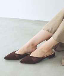 スエードチュールミュール