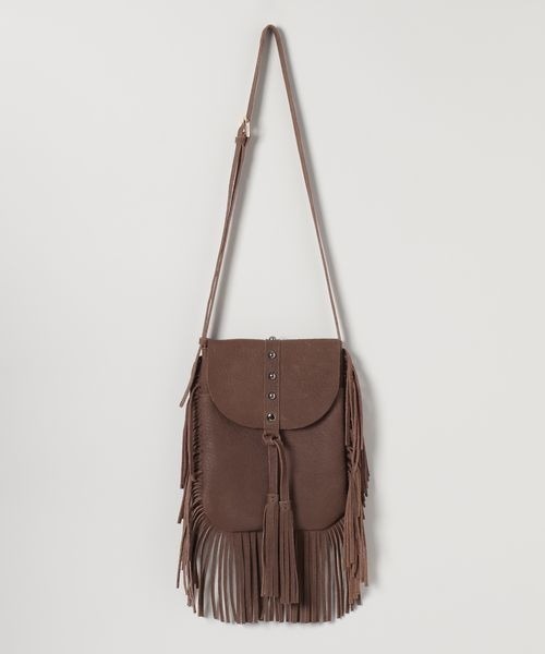 JEANASIS（ジーナシス）の「レザ－フリンジショルダー/579605（ショルダーバッグ・レディース・ブラウン/ブラック・FREE）」の16枚目の写真