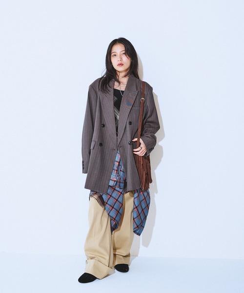 JEANASIS（ジーナシス）の「レザ－フリンジショルダー/579605（ショルダーバッグ・レディース・ブラウン/ブラック・FREE）」の19枚目の写真