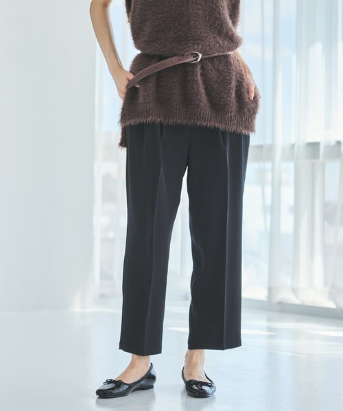 LAKOLE（ラコレ）の「ダブルクロススリムパンツ / 577707（その他パンツ・レディース・ブラウン/ブラック/チャコールグレー・MEDIUM/LARGE）」の2枚目の写真